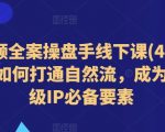 短视频全案操盘手线下课：4-5月独家秘授，轻松玩转自然流量，打造现象级IP不可或缺攻略