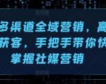 掌握海外营销引流秘籍：多渠道全域策略，手把手教你社交媒体获客快速增长