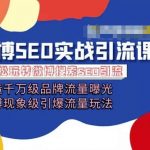 微博营销引流实战课程：轻松掌握千万级流量秘诀，现象级引爆流量新玩法