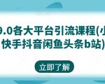 2024年全新升级9.0版本多平台引流教程：玩转小红书、快手、抖音、闲鱼、今日头条、B站，助力快速吸粉！