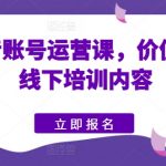 快手抖音账号运营实战课：解锁价值5980元的线下培训秘密