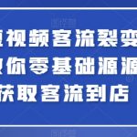 实体店短视频客流增长秘籍：零基础特训助你客流爆满！