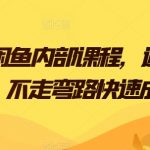 2024闲鱼内部课程：避雷指南，让你不走弯路快速成长！