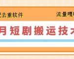 7月前沿短剧搬运秘技大公开，搭配独家去重软件操作体验