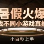 暑假狂欢！轻松上手小白必玩找不同小游戏直播大揭秘