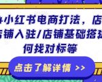 2024小红书电商攻略大揭秘：开店必备攻略、入驻流程详解、基础搭建技巧、精准找对标方法！