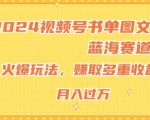 2024年视频号书单图文赚钱攻略：揭秘火爆蓝海赛道，小白也能月入过万的多重收益玩法！