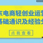 京东开店必备攻略：从零开始学电商运营，揭秘成功经验，轻松创业入门！