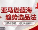 亚马逊蓝海市场选品秘籍：揭秘信息差套利技巧，快速实现盈利翻倍！