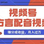 揭秘：方言配音视频月入数千不是梦！轻松操作视频号分成计划，千粉账号额外变现攻略，简单步骤助你月赚几千！