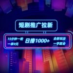 短剧推广轻松赚钱攻略：15分钟快速赚9元，日入千元不是梦，揭秘快速赚钱秘诀！