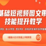 0基础变带货达人！3天速成短视频图文带货实操秘籍，直播+视频教学，小白轻松上手赚翻天！