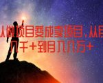 揭秘：从项目执行者到项目卖家，月入几千到月入几万的飞跃之路！