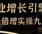 企业增长终极攻略：九步实操法，轻松实现流量翻倍，快速获客+高效变现，不可错过的盈利加速课程！