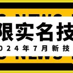 2024年7月震撼发布！独家揭秘无限实名技术，价值数千元的顶尖技术免费公开，错过等一年！