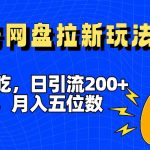 一鱼多吃独家秘籍：日引流200+创业粉，全平台工具号操作揭秘，网盘拉新玩法让你月入轻松破万！