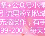 揭秘！微头条+公众号+小绿书独门引流技巧，轻松吸引男粉，私域变现套图月入过万，傻瓜式操作，日赚500-1000不是梦！
