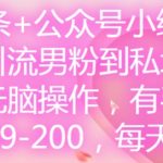 揭秘！微头条+公众号+小绿书独门引流技巧，轻松吸引男粉，私域变现套图月入过万，傻瓜式操作，日赚500-1000不是梦！