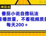 番茄小说独家秘籍，无视播放量与视频品质，日赚200+，揭秘赚钱新玩法！