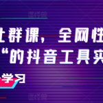 抖音社群课：实战抖音工具，全网性价比最高的课程之一