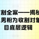 揭秘：如何精准收割男粉！全网最全男粉营销策略大揭秘，掌握项目底层逻辑