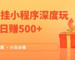 2024独家揭秘：抖音挂小程序躺赚攻略，日入500+，轻松稳定收入，小白也能快速上手赚翻天！