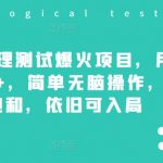 心理测试狂潮席卷小红书，轻松月入7000+，傻瓜式操作，市场潜力巨大，抓紧时机入局！