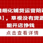 淘宝开店零基础也能快速出单！精细化铺货运营全程陪跑，无货源草根逆袭赚钱攻略
