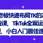 跨境电商巨头揭秘：TK冷启动系统课程，掌握TIKTOK全案运营，小白逆袭成高手必看！