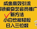 闲鱼引流秘籍大公开：爱奇艺会员推广轻松日赚300+，新手速成攻略揭秘！