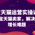 淘宝天猫卖家必看：业绩翻倍秘籍！实战运营课程，破解增长难题！