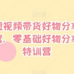 抖音带货必看！零基础小白变大神，好物分享实战训练营，轻松创富不是梦！