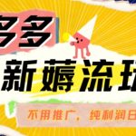 拼多多独家秘籍：零成本薅取自然流量，轻松日赚700+，揭秘50+纯利润躺赢技巧！