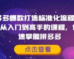 拼多多终极秘籍：2.0版爆款打造标准化流程，从新手到高手一课通，快速逆袭电商巅峰！