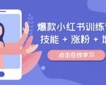 极致爆款！小红书训练营教你技能翻倍、粉丝暴涨、收入飙升，轻松玩转小红书，做热爱之事，边玩边赚！