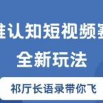 揭秘短视频赛道新玩法：胜天半子祁厅长独家思维认知，让你一飞冲天！