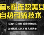抖音轻松吸粉秘籍：美女账号自热引流技术大公开，20天打造万粉账号，免实名制，矩阵玩法揭秘！