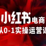 小红书电商从新手到高手实操秘籍，0基础快速变身运营达人！