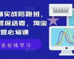 淘宝天猫店铺运营秘籍：实战陪跑班，终结运营难题，掌握赚钱必修课！