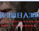 轻松日赚3000+，《黑神话悟空》游戏掘金秘籍大揭秘！引流与变现双重攻略，赚钱高手必备！