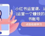 揭秘：零基础小白如何通过小红书运营课，轻松打造月入过万的赚钱账号！