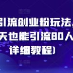 极致引流秘籍：小白必看！一天轻松吸引80创业粉，闲鱼引流实操教程大揭秘！