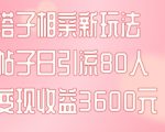 同城相亲新玩法：一篇帖子引爆80人参与，日赚3600元！独家项目教程+实操攻略，揭秘引流秘诀！