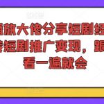 短剧推广达人教你轻松变现：千万播放量背后的秘密，一看就会的短剧操作指南！