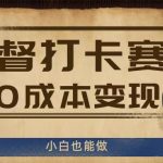 揭秘0成本赚钱秘诀：监督打卡赛道，小白轻松变现，告别月光族！