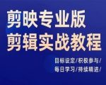 剪映专业版剪辑秘籍大公开！目标导向实战教学，每日一练助你快速成为剪辑高手！
