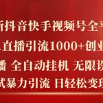 抖音快手视频号全平台无人直播终极攻略，轻松引流精准创业粉1000+，揭秘日入5K+的变现秘诀！