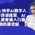 视频号&快手AI数字人带货训练营：轻松超越网红，普通人也能实现原创口播奇迹！
