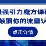 地表最强引力魔方课程，彻底革新你的流量思维！