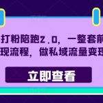 揭秘小红书2.0打粉陪跑秘籍：全套前后端变现策略，轻松实现私域流量盈利最大化！